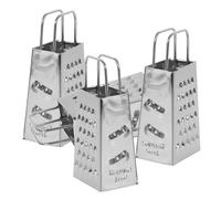 HOMSFOU Grattugia da Cucina in Acciaio Inox 4 Pezzi Multifunzionale per Formaggio, Limoni e Spezie Manico Comodo, Grattugia Portatile per Uso Domestico e Utensile da Cucina Pratica