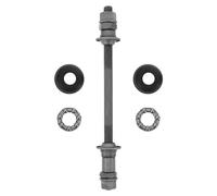 HOMSFOU Grigio ASSE Posteriore per Bicicletta da Montagna 180mm | Kit per Mozzo, Lega di Titanio e Metallo, per Cuscinetti e Uso Fuoristrada, con 2 Gusci