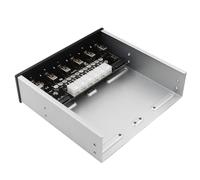 HOMSFOU Hard Disk Control System, Selettore Disco Rigido per PC Desktop, 6-Way, 12 Condensatori Solidi ad Alta capacità, Alimentazione 15 Pin, Nero, Metallo