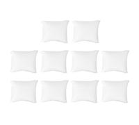 HOMSFOU Jewelry Display Pillow, Bracelet Display Pillow, Bianco, Pelle PU e Silk Cotton, 10 Pezzi, per Vetrine Espositive e Musei