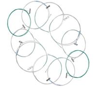HOMSFOU Kit 10 Pezzi Corde in Metallo per Guzheng Cinese Modello, Sostituzione Facile e Veloce, Suono Breve Residuo, Accessori per Strumenti a Corda