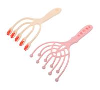 HOMSFOU Kit 2 Pezzi Pettine Massaggiatore per Cuoio Capelluto a Forma di Artiglio, Strumento Manuale Portatile per Massaggio Rilassante e Stimolazione, Adatto per Uso Domestico