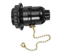 HOMSFOU Lampada da tavolo in bachelite portalampada attacco luce e27 lampada a catena a tirare porta lampada a sospensione porta plafoniera presa per plafoniera plastica