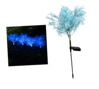 HOMSFOU Lampada Solare da Giardino LED Paletto Forma Rime Blu per Esterni Risparmio Energetico per e Cortili Decorazione