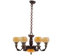 HOMSFOU Lampadario natalizio in miniatura per casa delle bambole, mini illuminazione a LED, lampada a sospensione, lampada per bambini, accessori per il giardino delle fate, decorazione da giardino
