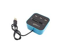 HOMSFOU Lettore Schede USB Porte Hub Multi-Card Combo Compatibile con Protezione Sovraccarico e Trasferimento Mbps