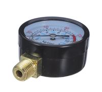 HOMSFOU Manometro Radiale Verticale per Compressore Aria in Lega di Tungsteno Carbonio Quadrante Facile da Leggere, Design Compatto Nero per Uso Industriale