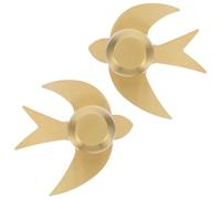 HOMSFOU Manopole per Mobili in Ottone Anticato a Forma di Rondine Dorata, Set da 2 Pomelli per Armadi, Cassetti e Credenze, Maniglie per Porte di Guardaroba Finitura Resistente,