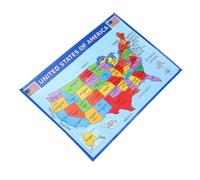 HOMSFOU Mappa dell'America Poster Didattico per l'Apprendimento Decorazione per Aula e Camera Materiale Scolastico Robusto e