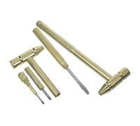 HOMSFOU Martello Mini Multifunzione 6 in 1 in Ottone, 2 Pezzi