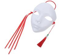 HOMSFOU Maschera Bianca in Pp per Cosplay e Feste Speciali, Adatta alla Maggior Parte dei Volti, Maschera da Dipingere Fai da Te per Eventi Prom e Party