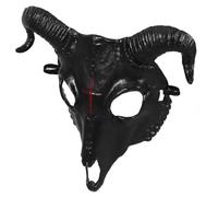 HOMSFOU Maschera Caprone Halloween Teschio in Plastica per Festa Cosplay | Forma di Cranio di Capra e Testa di Pecora, Accessorio per Scena e Maschera Costume