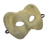 HOMSFOU Maschera di Leopardo in Plastica Oro Riutilizzabile e Traspirante per Cosplay e Feste in Maschera Design Unico e Realistica Animale