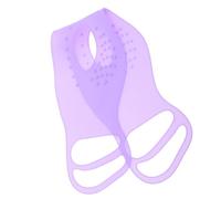 HOMSFOU Maschera per Occhi in Silicone Bifacciale Viola Maschera Fissante da Massaggio Design a Orecchio Flessibile per Sollievo Affaticamento del Contorno Occhi