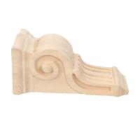 HOMSFOU Mensola in Legno Intagliata Stile Francese 6x13x6 Cm Modanatura per Balaustra e Portacandele, Mensola Decorativa a Sbalzo per Stufa e Scaffali, Supporto in Legno Naturale