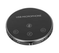HOMSFOU Microfono Omnidirezionale USB per Conferenza Microfono da Tavolo Portatile per Streaming Live e Chat di Gioco Materiale