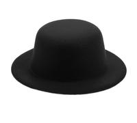 HOMSFOU Mini Cappelli Neri per Bambole Fai da Te, Accessori in Peluche per Artigianato e Decorazioni di Paesaggi Natalizi e Cosplay