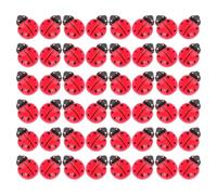 HOMSFOU Mini Coccinelle in Resina Luminose, 100 Pezzi di Statuette Miniature per Ornamenti Giardino e Progetti Creativi, Figure Animali per Micro Paesaggi e Decorazioni Casa