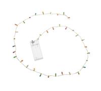 HOMSFOU Mini lampadina stringa miniatura decorazioni albero di Natale luci di Natale per casa delle bambole giardino delle fate luci di Natale casa delle bambole fingere luci di gioco plastica