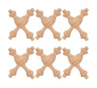 HOMSFOU Mini Pilastri Romani in Legno Massello 7,5x1,8 Cm Set da 12 Pezzi, Terminali Decorativi Artigianali per Mobili e Armadietti Interni, Accessori per Decorazione Casa e Fai da Te