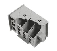 HOMSFOU Miniatura Di Edificio in Rovina Danneggiato in Scala Da Assemblare in Plastica Modello Di Paesaggio in Rovina Per Progetti Di Hobby Edificio Cittadano Per Diorami Creativi