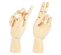 HOMSFOU Modelli per Mano e Destra Articolazione Mobile, Set 2 Pezzi per Schizzi di Fumetti e Decorazione da Scrivania, Strumenti Didattici Creativi per Artisti e Studenti