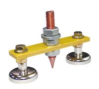 HOMSFOU Morsetto Per Saldatura Con Forte Accoppiamento Magnetico, Strumento Di Saldatura Elettrica Professionale Per Riparazione Carrozzeria, Doppia Testa Con Terminale in Filo Giallo