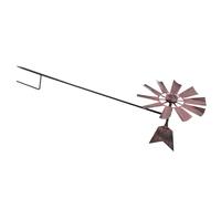 HOMSFOU Mulino a Vento Decorativo in Ferro Resistente e Antiruggine, Ornamento da Giardino Colorato per Cortile Esterno, Girandola Rotante per Decorazioni Patio e Prato