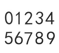 HOMSFOU Numeri Civici Adesivi in Acrilico 3d Autoadesivi Neri 7x4,6 Cm Set da 10 Pezzi per Porte Appartamenti Camere D’albergo Cassette Postali Impermeabili per Uso Esterno