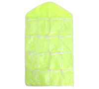 HOMSFOU Organizer Appendibile per Armadio 16 Tasche e Finestra Verde | PE e Nylon, Gancio Pratico, Grande Capienza e Ordine per Accessori, Calze e Spazi Interni