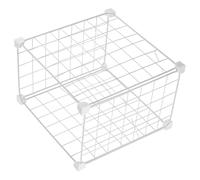 HOMSFOU Organizer Metallico Sospensione per Congelatore Cestino Divisorio Resistente per Freezer Profondo Scaffale in Filo per Massimizzare Spazio e Organizzazione Alimentare