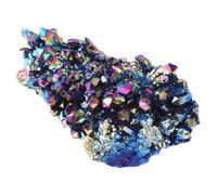 HOMSFOU Ornamento Grappolo di Cristallo Naturale Multicolore 100g Circa Decorazione da Tavolo per Casa e Ufficio 9,5x5,5x3 Cm Cluster Cristallo Curativo per Feng Shui e Stile Casuale