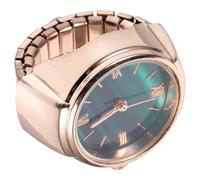 HOMSFOU Orologio da Dito Mini Verde in Lega di Zinco Leggero e Moderno per Uomo e Donna, Preciso e Comodo per Controllare L'ora, per Natale