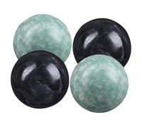 HOMSFOU Palle Da Massaggio in Marmo Per Fitness e Esercizi Manuali, Set Da 4 Pezzi Verde e Nero, Massaggiatore Per Le Mani Per Alleviare Tensione e, Strumento Portatile Per Uso Quotidiano