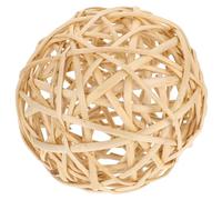 HOMSFOU Palline Decorative Intrecciate in Rattan 15 Cm, Palla Decorativa Artigianale Cava per Feste e Decorazioni la Casa, Accessorio Scenografico per Sfondi Fotografici e Ambienti