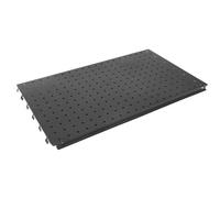 HOMSFOU Pannello da parete con pannello forato a 52 fori per banco da lavoro per garage Consiglio di stoccaggio perforato per strumenti Articoli Organizzazione Design nero per un utilizzo efficiente