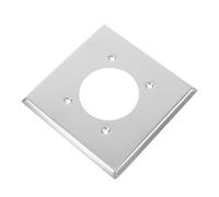 HOMSFOU pannello prese in acciaio inox piastra con presa elettrica Copertine outlet decorative piastra interruttore inossidabile copertura del frontalino della fattoria Silver