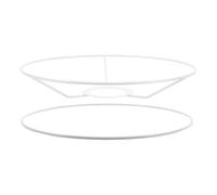 HOMSFOU Paralume Fai da Te Cornice Tonda Diametro 20 Cm in Metallo Resistente, Anello Portaparalume E27 per Lampade da Tavolo, Sospensione e Piantana, Stile Vintage per Ambienti Casa