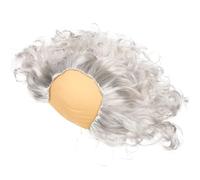 HOMSFOU Parrucca Facile da Donna Accessorio Rimuovere Indossare e Calva Bianca Divertente Halloween per Festa Cosplay Uomo per Teatro