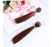 HOMSFOU Parrucche per Fai da Te 5 Pezzi da 15Cm Lisce Resistenti al Calore per Creazioni Artigianali