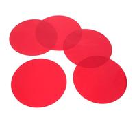 HOMSFOU Pellicole Adesive Colorate per Luci 5 Pezzi 10 CM Rosse Trasparenti in Pet per Correzione Colore e Illuminazione Domestica