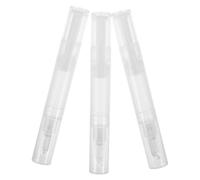 HOMSFOU Penna per Olio Unghie Ricaricabile 3 Pezzi, Accessorio Trucco Versatile Tubi Vuoti Trasparenti da 5ml e Testina in Silicone, Strumento Portatile per Fondotinta, Lucidalabbra e