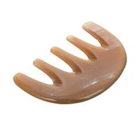 HOMSFOU Pettine Antistatico in Corno Naturale a Denti Larghi per Massaggio del Cuoio Capelluto, Districante per Chioma Ricci e Lunghi, Cura Delicata e Stimolazione Circolatoria per Uomo