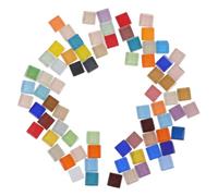 HOMSFOU Piastrelle di vetro creative per artigianato fai da te Pacchetto di piastrelle per cornici vasi e progetti di decorazione della casa Varietà di colori vivaci per opere d'arte uniche