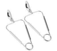 HOMSFOU Pinze per Lumache in Acciaio Inox 2 Pezzi Molla, Pinze per Frutti di Mare e Clip per Alimenti, Utensili da Cucina Ergonomici per Servire Vongole e Crostacei a Ristorante e Casa