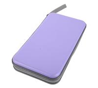 HOMSFOU Porta CD in Plastica Rigida Viola da 80 Slot, Custodia Compatta per CD e Dvd, Contenitore Portatile per Archiviazione Multimediale per Casa, Ufficio e Viaggi