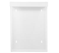 HOMSFOU Porta Depliant da Parete Salvaspazio con Coperchio in Acrilico Bianco e Organizzazione Efficiente per Piccoli Negozi e Ambienti Lavorativi
