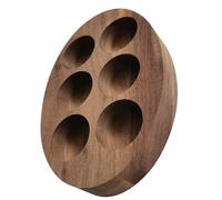 HOMSFOU Porta Oli Essenziali in Legno Struttura a 6 Scomparti per Bottiglie da 15ml, Organizer Sicuro e Espositivo per Profumi e Oli Essenziali su Scrivania o Banco da Lavoro