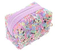 HOMSFOU Portafoglio Portachiavi per Donna Piccolo in Paillettes Colorate, Mini Portamonete Cerniera, Graziosa Pochette per Trucco da Borsa, Accessorio Leggero e Resistente e Ragazze