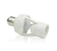 HOMSFOU Portalampada Sensore Infrarossi Accensione Automatica Regolabile Luminosità Lux Illuminazione Sec Robusto Plastica e Rame